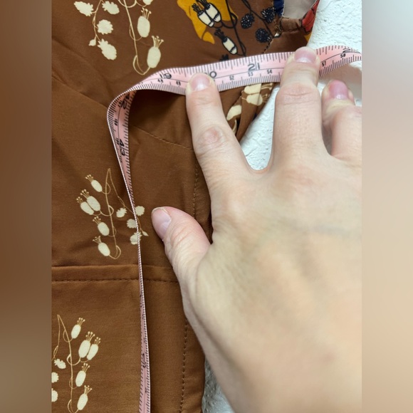 *ModCloth Myrtlewood of California Brown Floral Fit and Flare Dress Size L - Picture 5 of 7